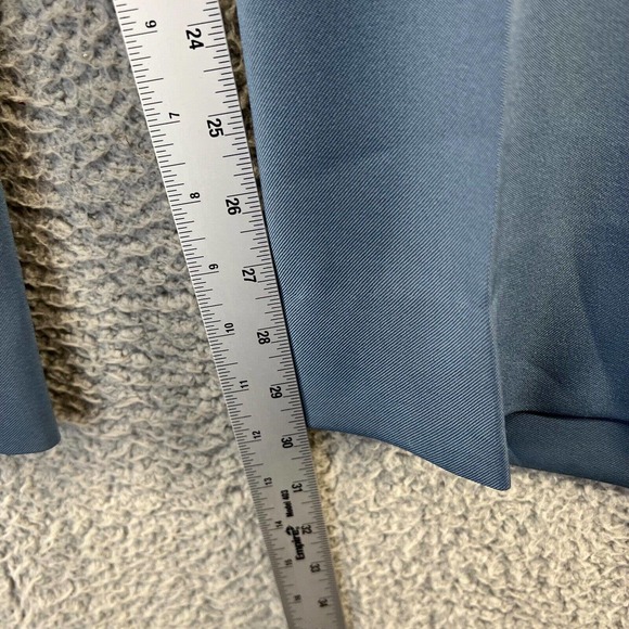 Vintage 70s Dress Slacks Men's 34x30 Blue Straight Leg Rockabilly Pockets Talon - Picture 4 of 10